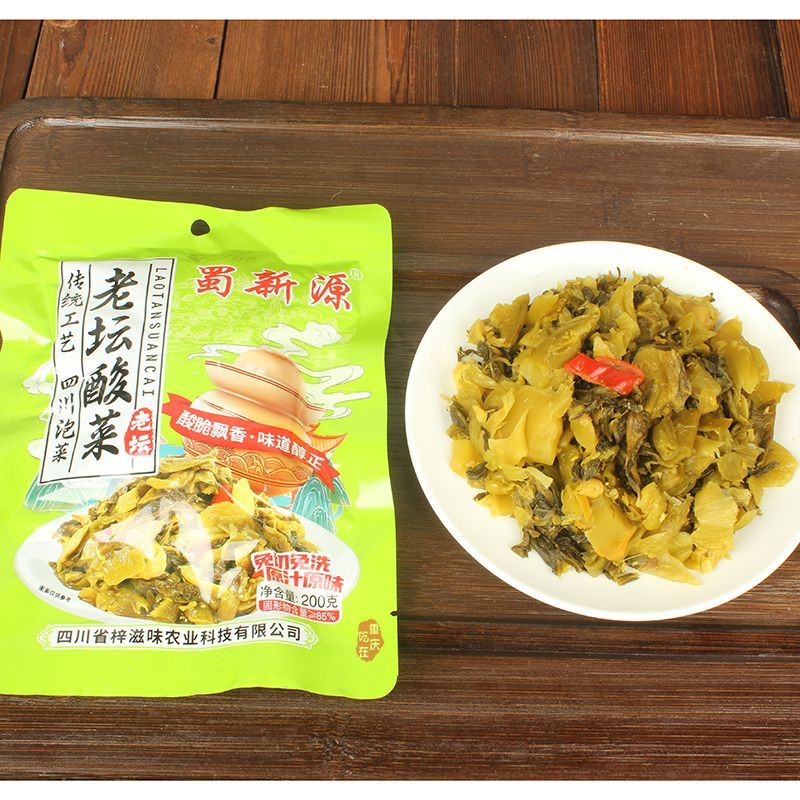 十送一蜀新源老坛酸菜丝200gX50袋整箱米线粉丝汤