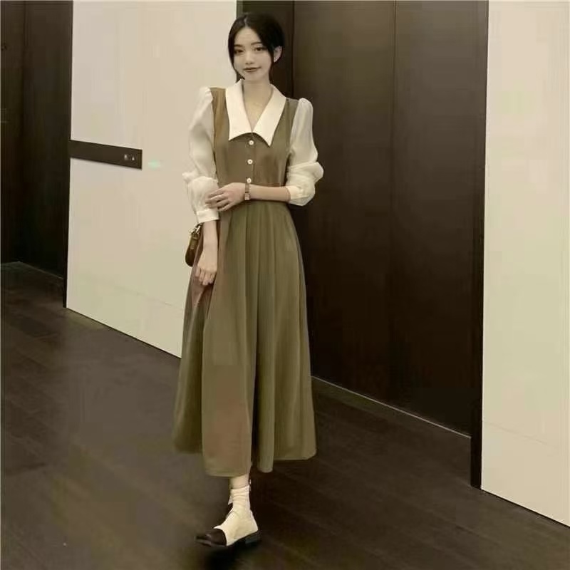 法式浪漫马甲套装女2025新款春秋轻熟赫本风流行连衣裙两