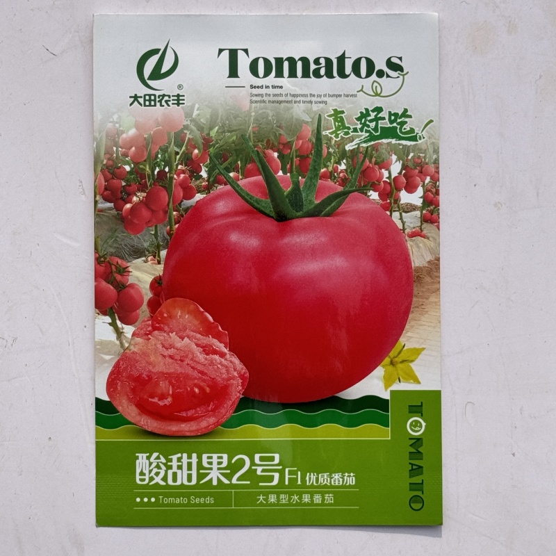 酸甜果2号大果水果番茄种子无限生长春秋播种沙瓤粉红西红柿