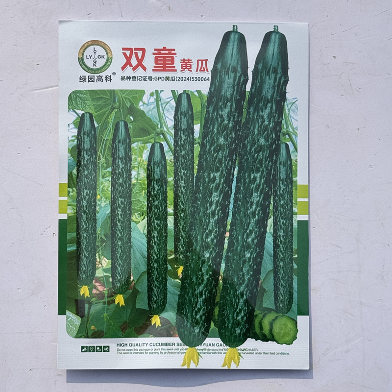 双童黄瓜种子刺密翠绿瓤青节节瓜水果青瓜种籽把短条直春秋播