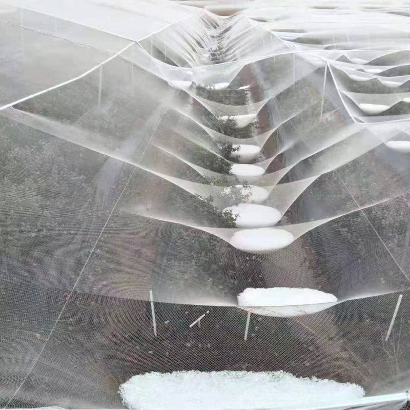 果园防雹网苹果葡萄梨树鱼塘枸杞大棚防冰雹网葡萄园防护网