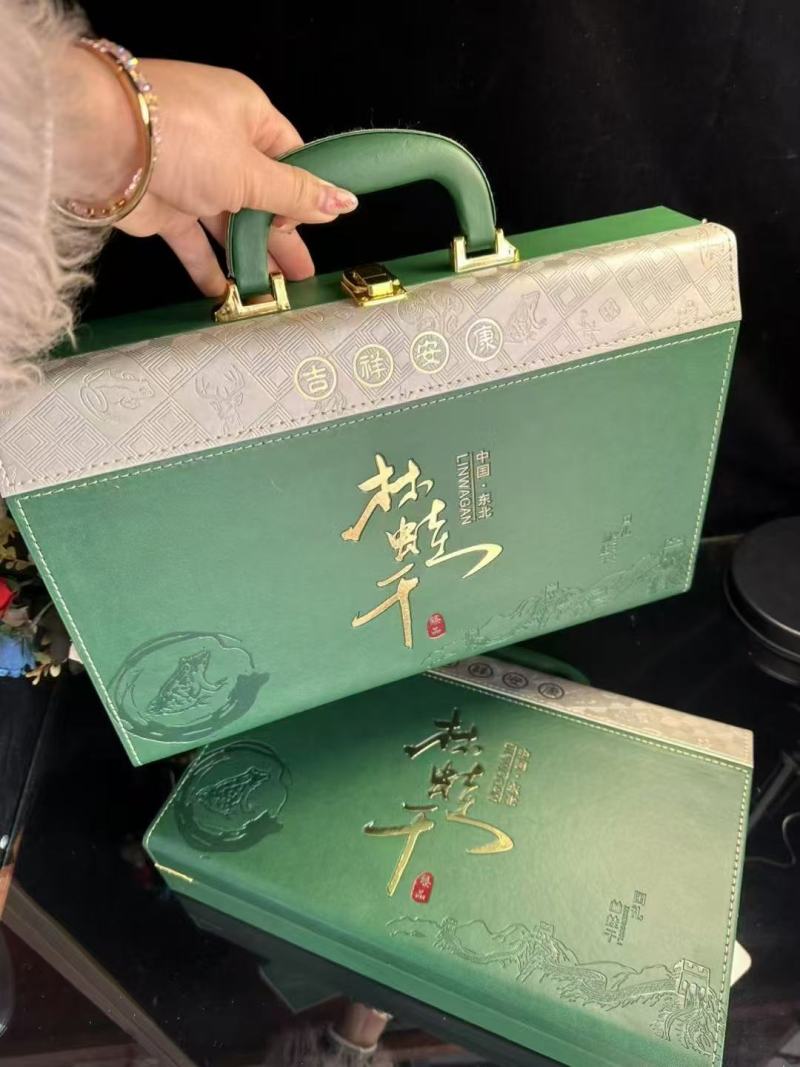 林蛙干高档皮礼盒20支款