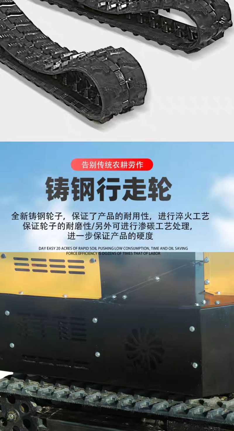 挖掘机旋耕一体机小挖机后旋耕开沟犁地耕地播种施肥打药机等