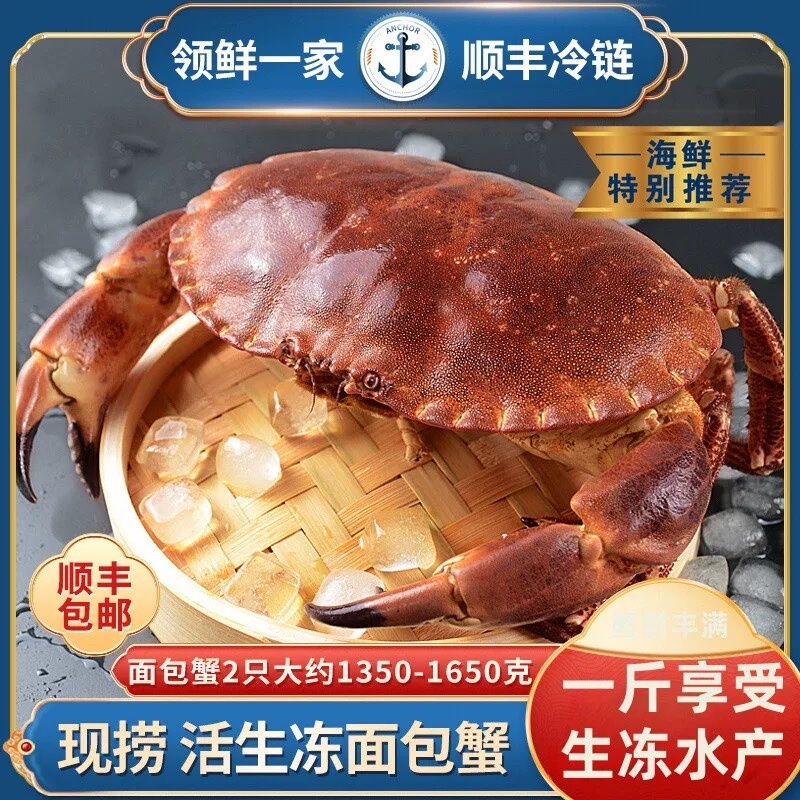 鲜活面包蟹海鲜生冻面包蟹黄金蟹满黄量大从优，欢迎咨询联系