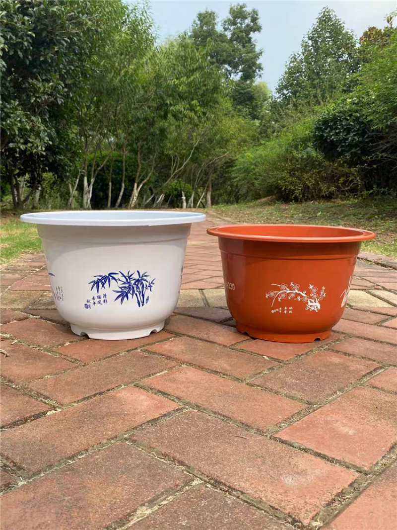 花盆白色红色塑料花盆大号加厚绿植盆栽花盆仿陶瓷厂家直销