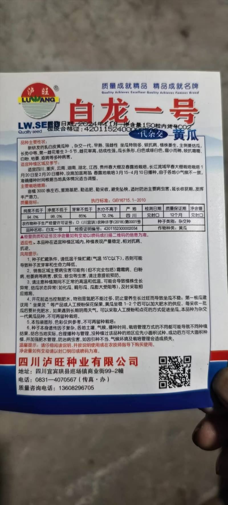 黄瓜种子白丽白龙一号雪白个头大结黄瓜多肉质柔嫩味甜