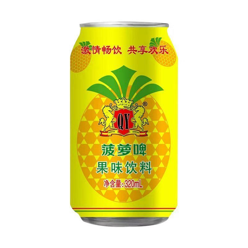 新日期0酒精菠萝啤320ml*12/24罐菠萝果味型饮品