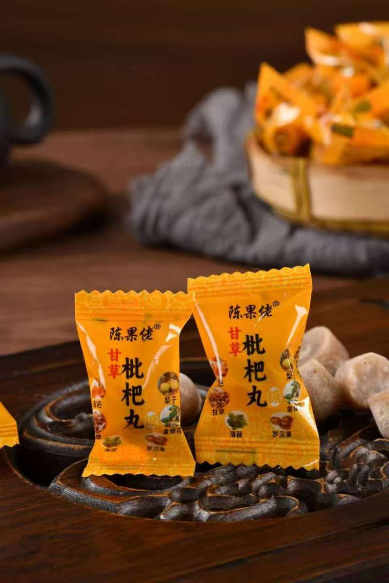 枇杷糖罗汉果丸清凉糖梨膏糖休闲零食