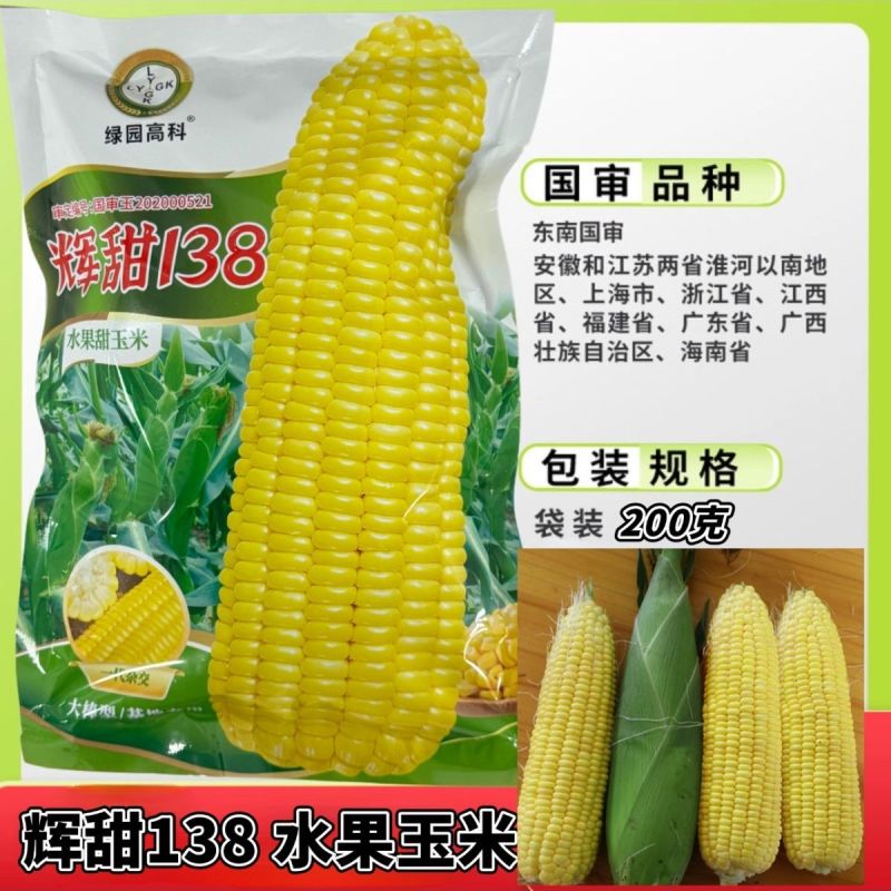 正宗超甜水果玉米种子辉甜138生吃甜糯玉米国审鲜食高产非