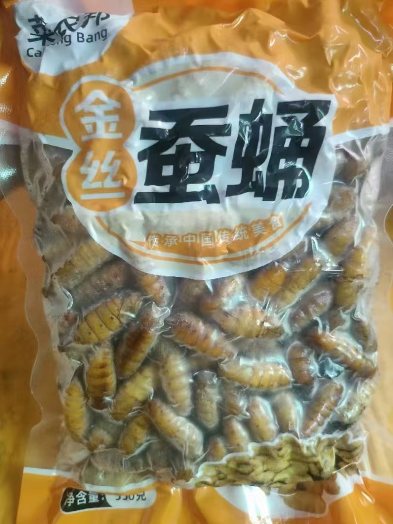 蚕蛹，金丝蚕蛹
