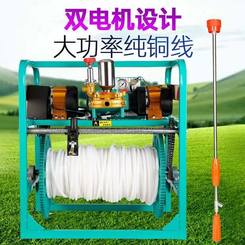 48v60Ⅴ通用无线遥控双电机打药机自动排管收管自动缠管