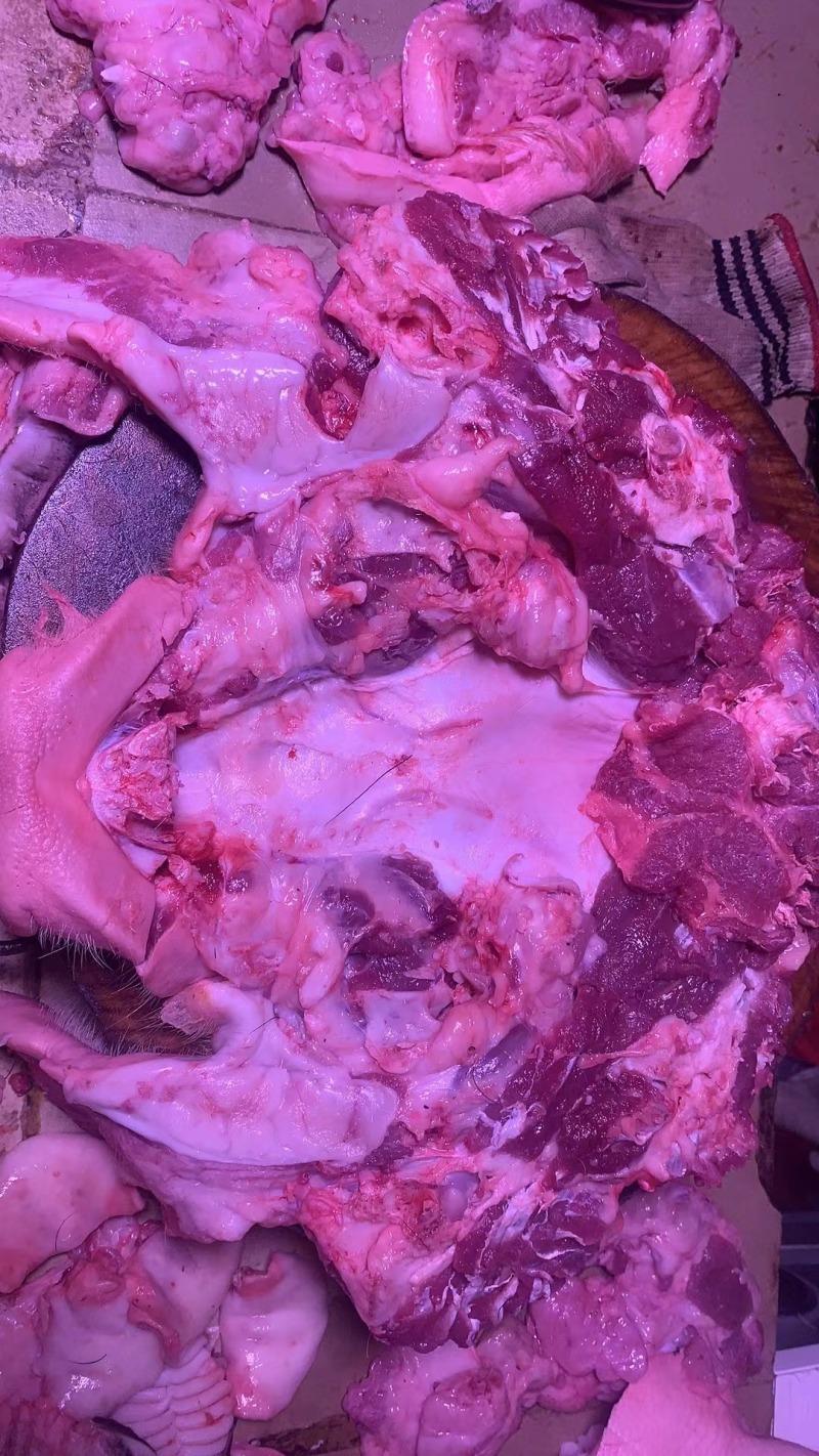 猪脸带肉。