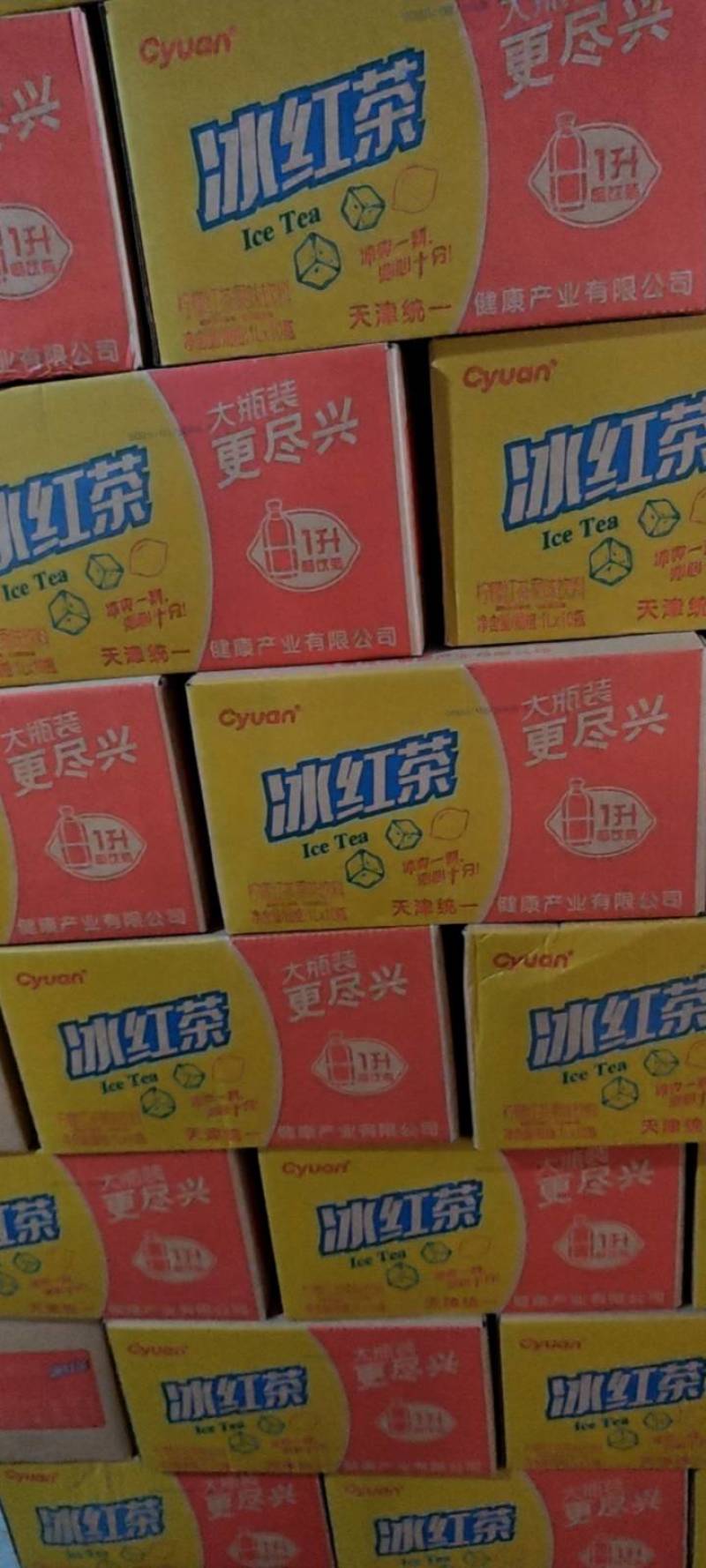统一冰红茶绿茶冰糖雪梨一箱10瓶每瓶1L6.8元一箱