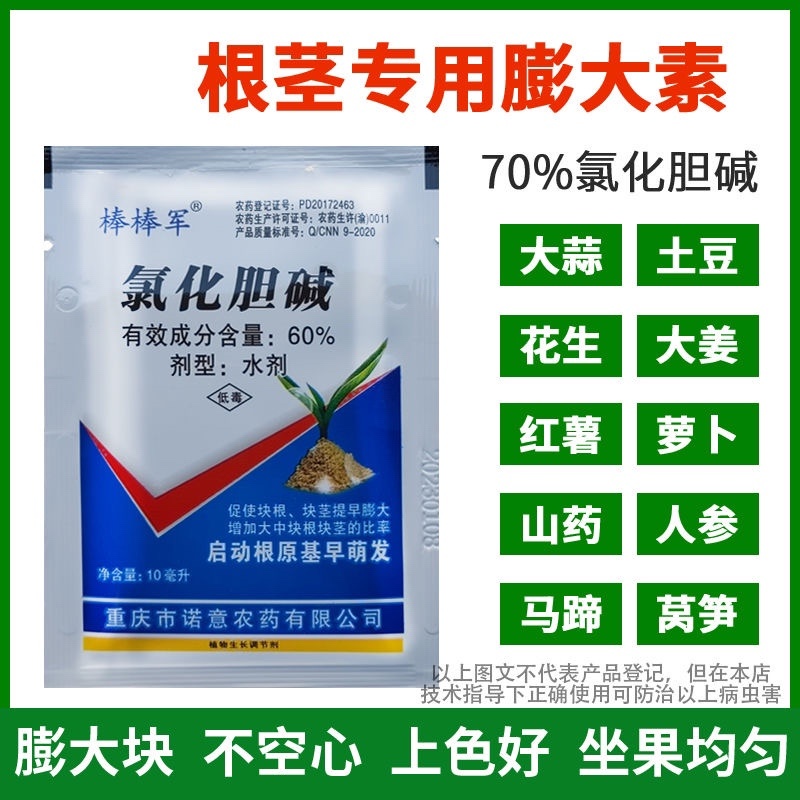 60%氯化胆碱地下根茎膨大生长调节剂