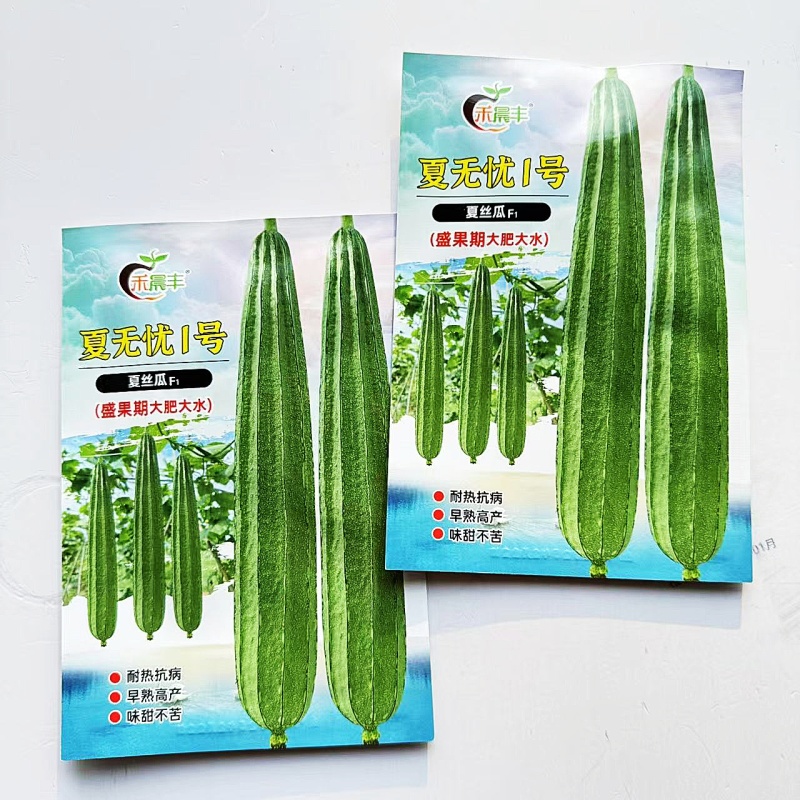 夏无忧1号丝瓜种子夏播早熟大肉花点丝瓜种夏季南方种植耐热