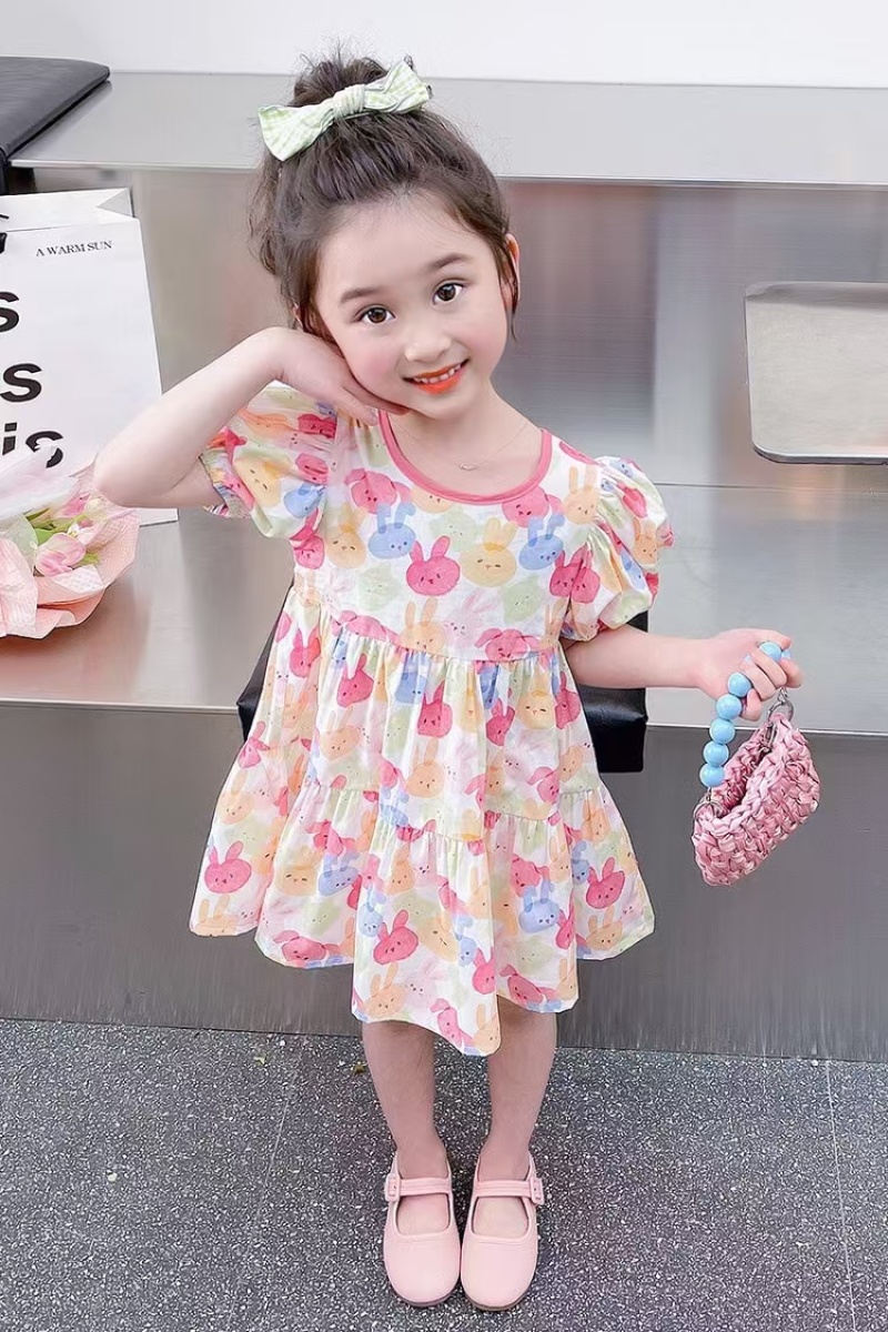 女童连衣裙夏装2025新韩款版网红儿童洋气公主裙女孩