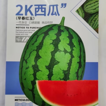 2K礼品西瓜种子-早熟皮薄有韧性甜脆多汁口感佳一代杂交