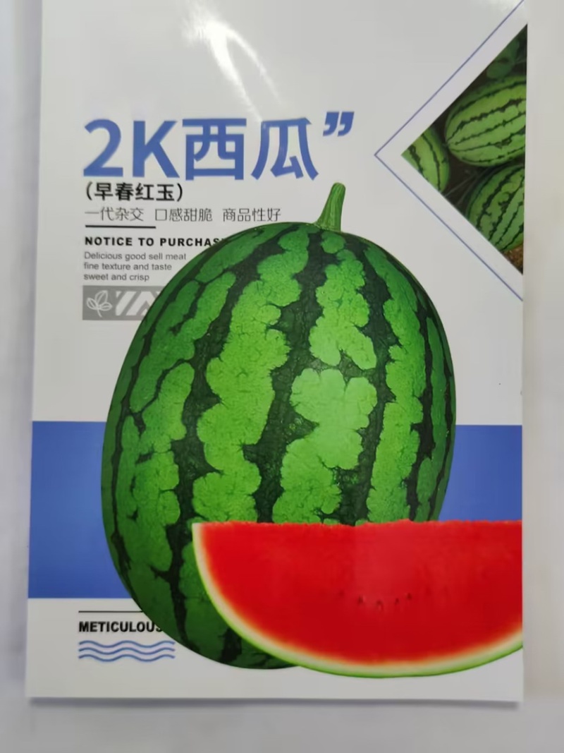 2K礼品西瓜种子-早熟皮薄有韧性甜脆多汁口感佳一代杂交