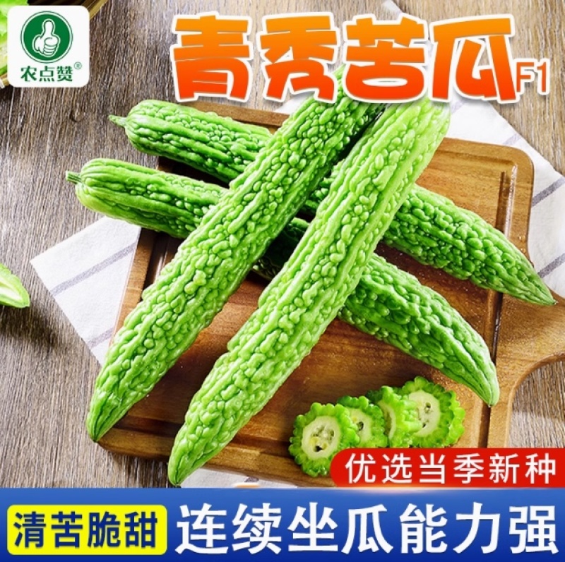 青秀苦瓜-苦瓜种子瓜肉厚实苦而不涩脆嫩爽口营养丰富
