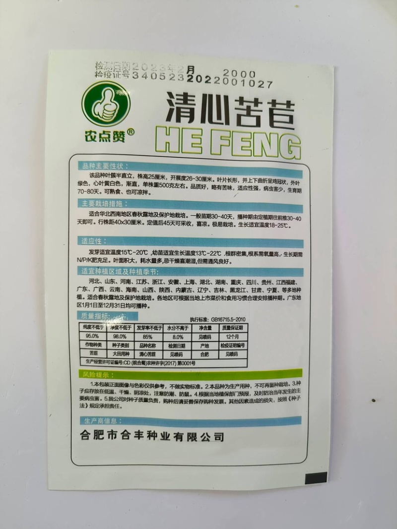 清心苦菊种子-品质好略有苦味口感脆嫩爽口可炒食凉拌