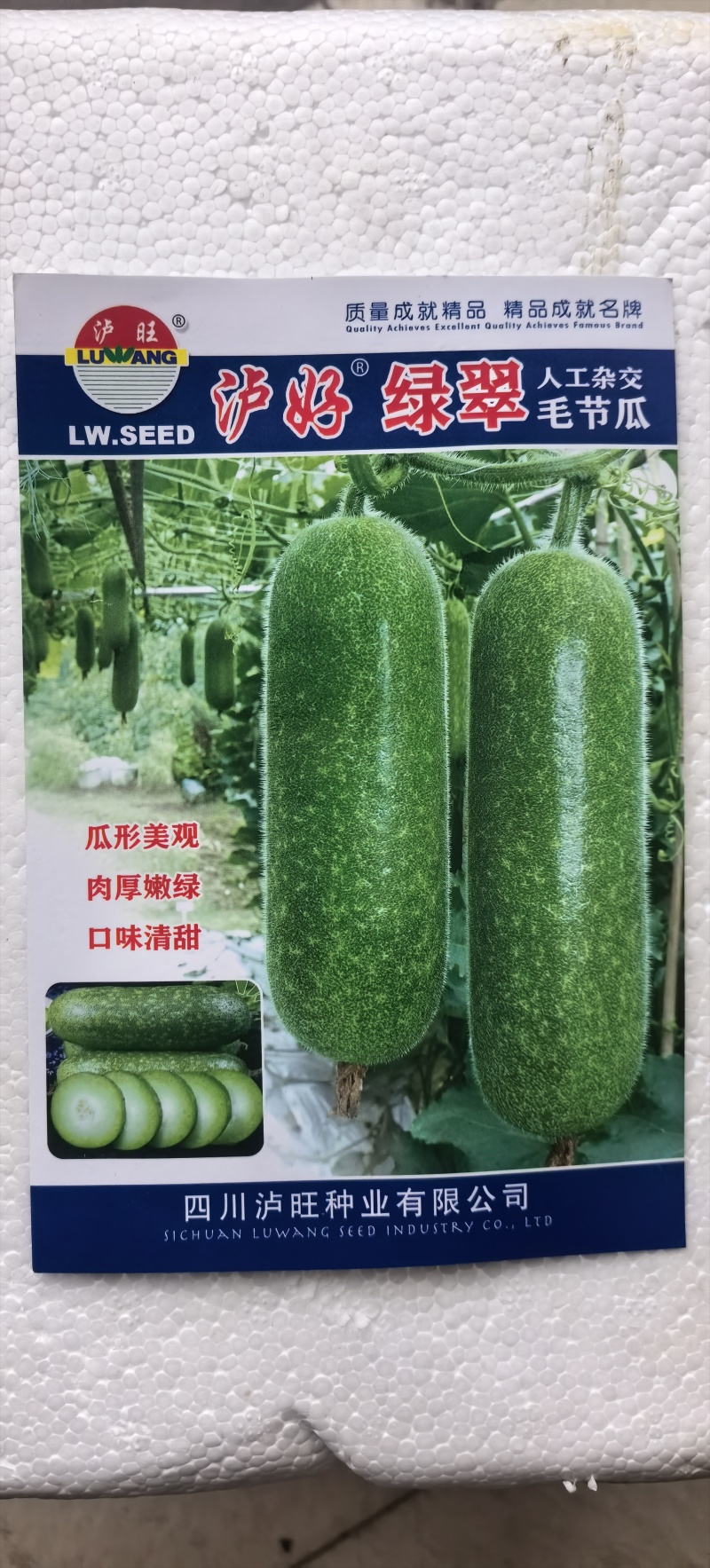 冬瓜种子泸好绿翠毛节瓜新品种瓜形美观肉厚嫩绿味清甜