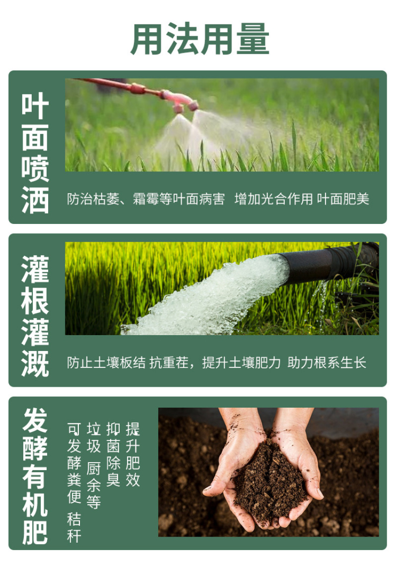 种植EM菌种EM菌液生根抗土传病害改良土喷施肥冲施肥