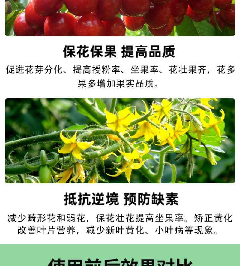 农用促花座果促花叶面肥花芽分化保花保果防落防裂水溶肥料