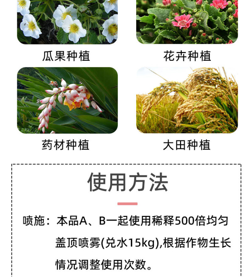 农用促花座果促花叶面肥花芽分化保花保果防落防裂水溶肥料