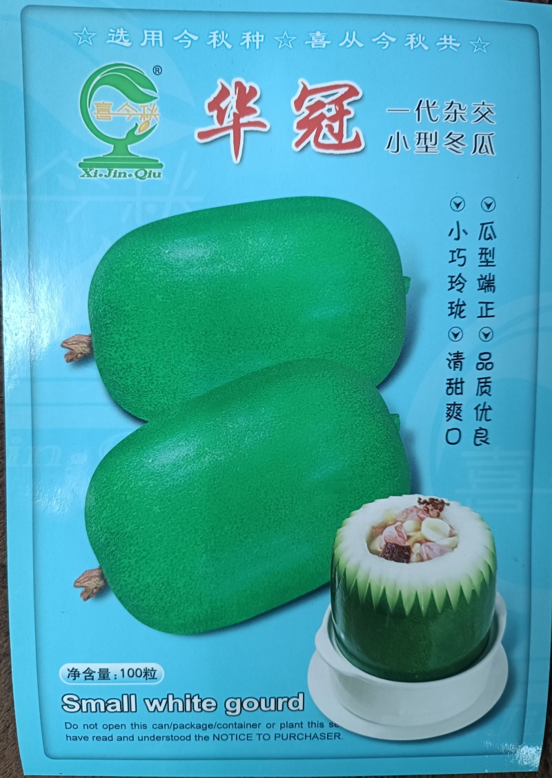 【华冠小冬瓜】杂交一代中早熟实心口感清甜爽口产量佳
