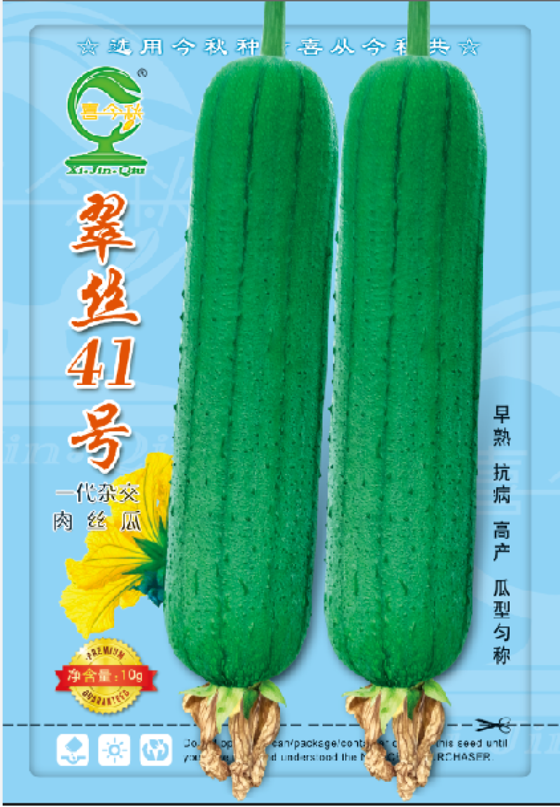【翠丝41号水瓜】耐寒耐热性佳肉质紧致坐果能力强