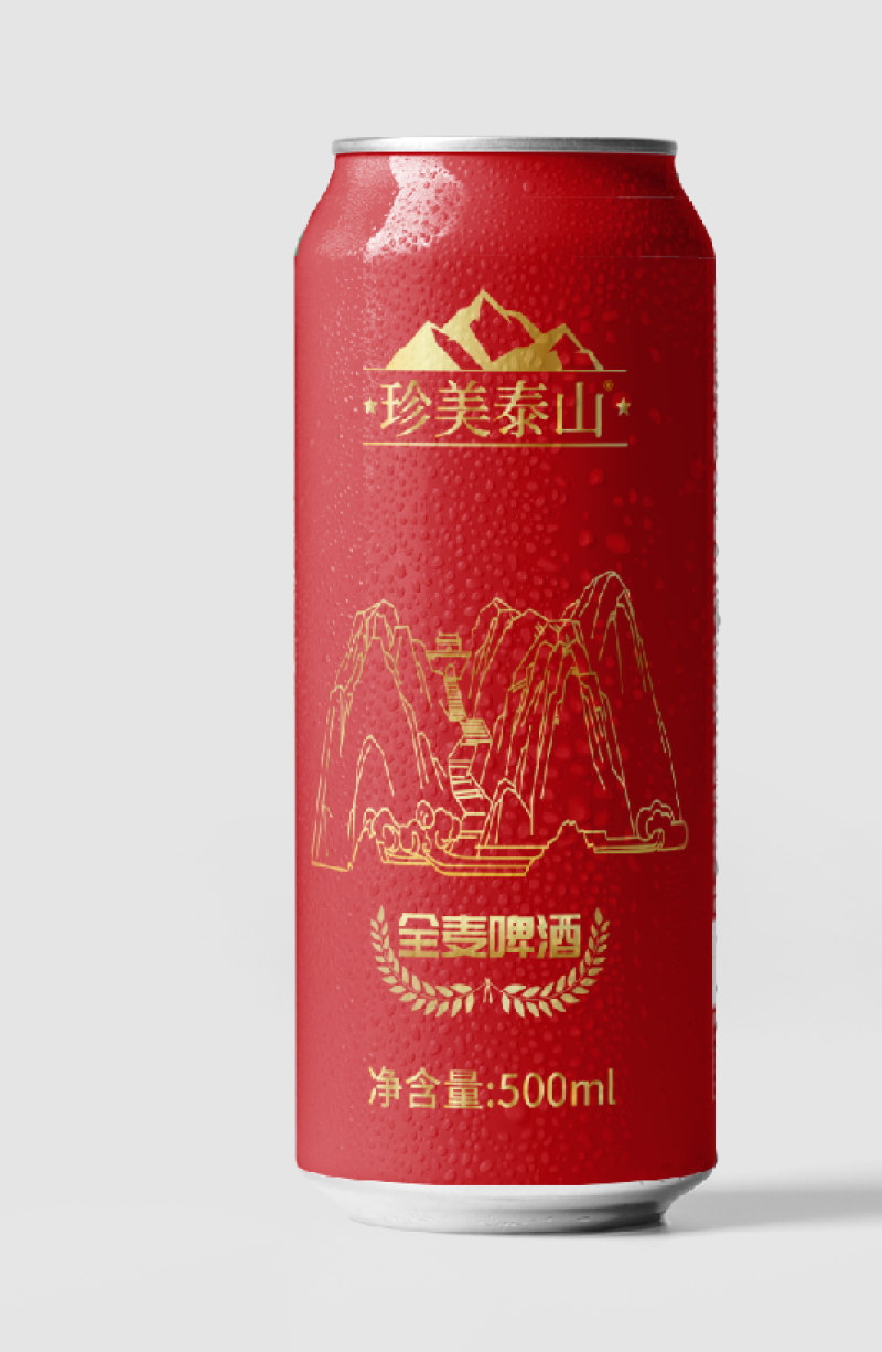 珍美泰山啤酒500毫升12罐全麦发酵精酿啤酒全国招商