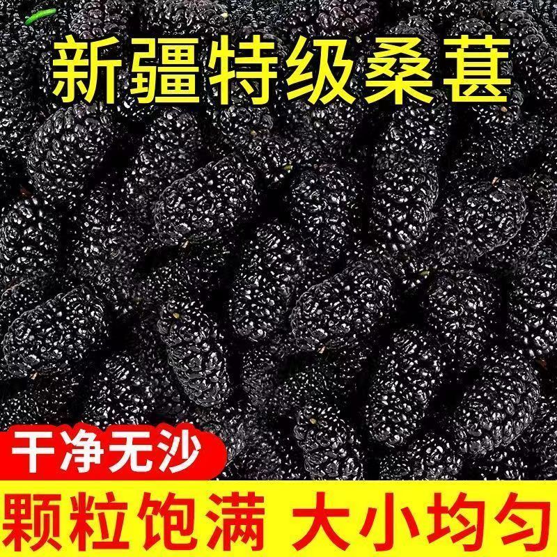 新疆黑桑葚干头茬免洗桑椹干泡茶泡酒无沙桑葚干***新货