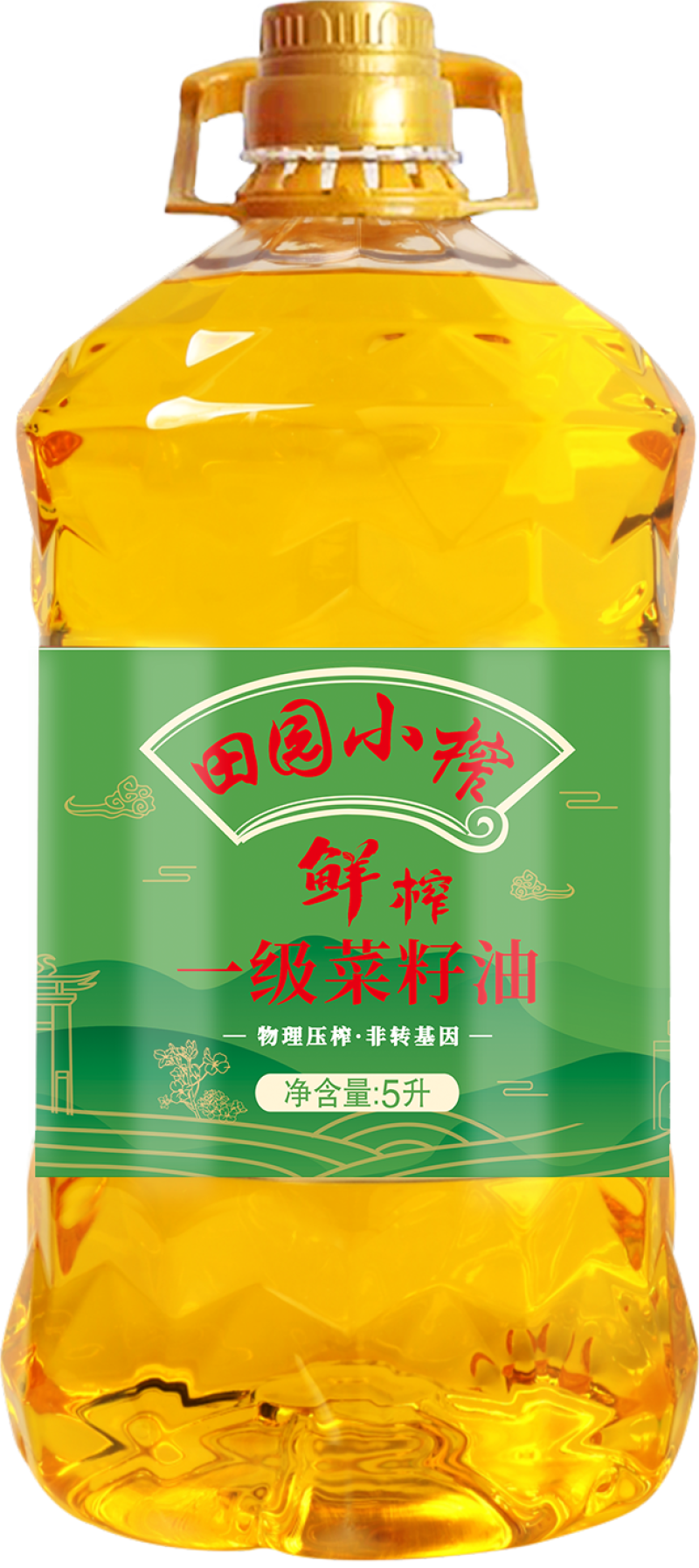 田园小榨鲜榨一级菜籽油非转基因5升