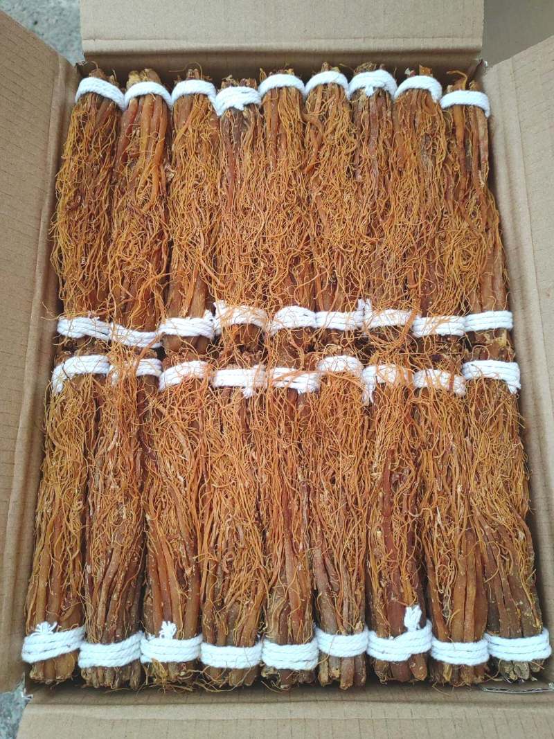 清糖红参须14个左右一斤东北红参成捆干度好