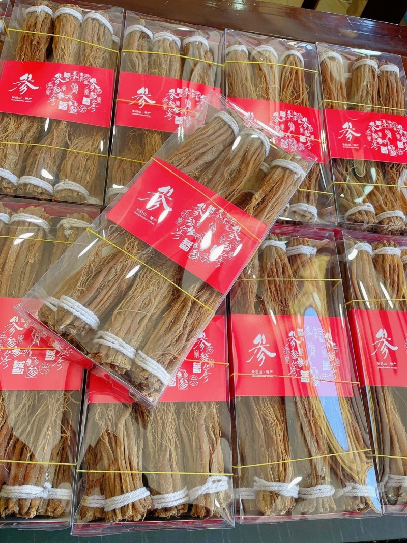 清糖红参须14个左右一斤东北红参成捆干度好