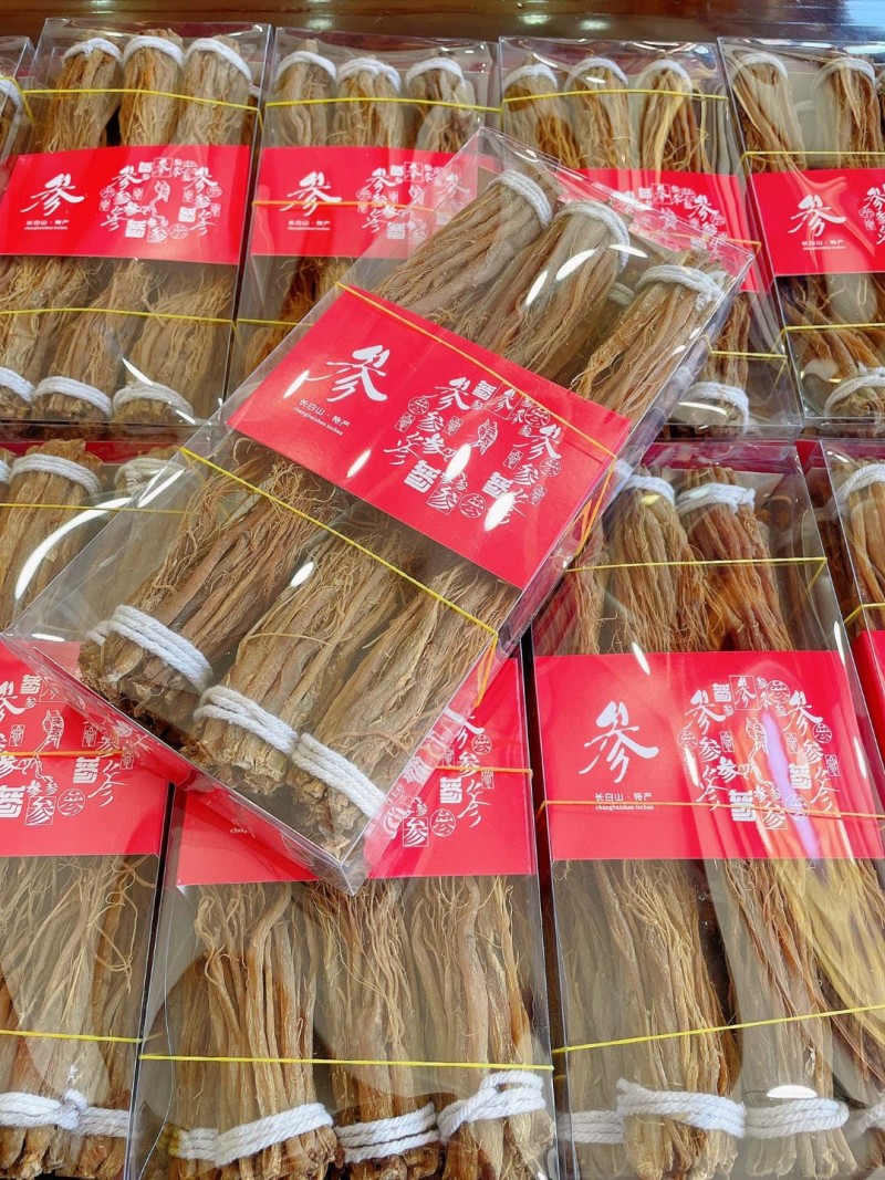清糖红参须14个左右一斤东北红参成捆干度好