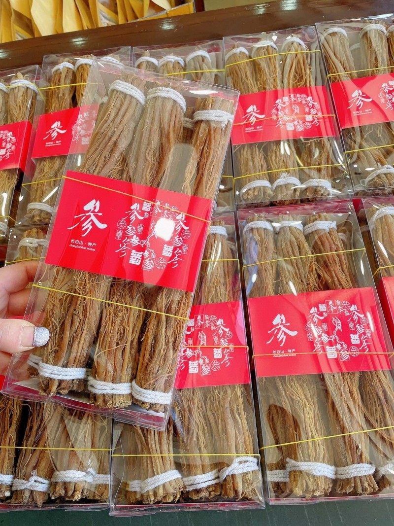 清糖红参须14个左右一斤东北红参成捆干度好