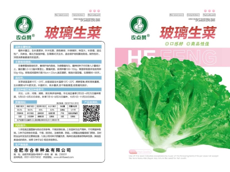 玻璃生菜种子-颜色嫩绿耐热性好株型大喜潮湿