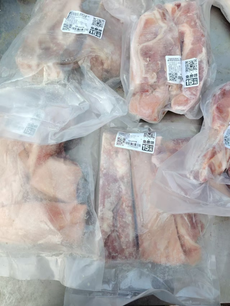 精品肥猪带皮五花条