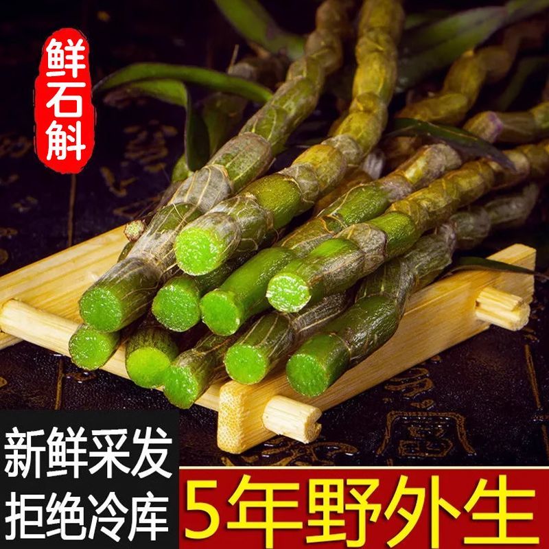 正宗云南铁皮石斛鲜条新鲜石斛超胖条石斛中药材枫斗鲜条批发