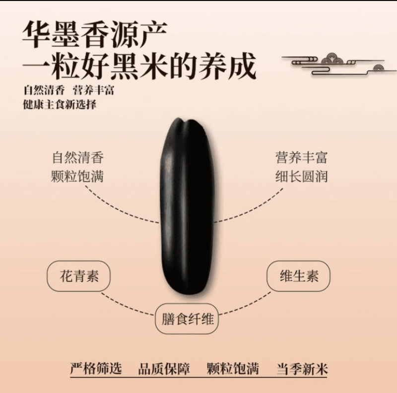 全谷米饭型黑米25KG（200袋以下不包邮，寻求合作）