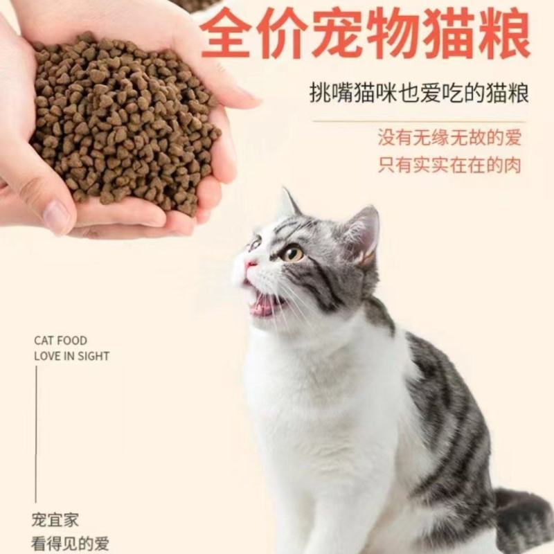 猫粮工厂批发全价猫粮背毛柔顺靓丽光泽支持电商