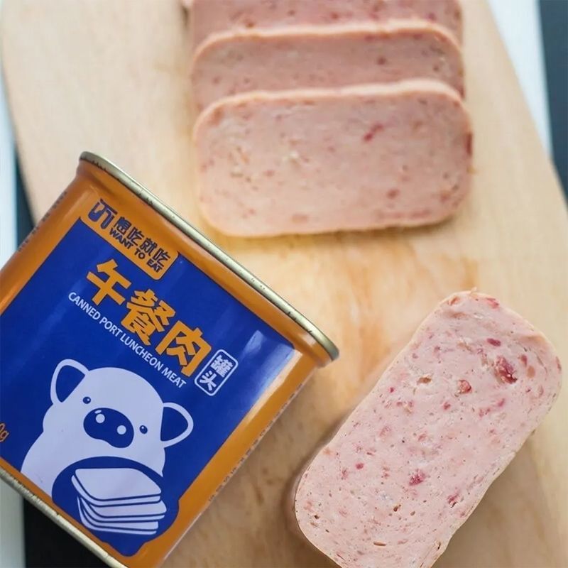 午餐肉罐头340g开罐即食涮火锅冒菜泡面商超**