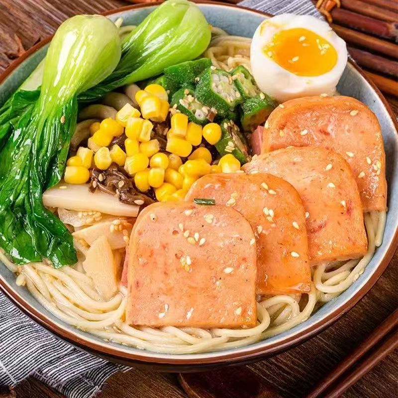 午餐肉罐头340g开罐即食涮火锅冒菜泡面商超**