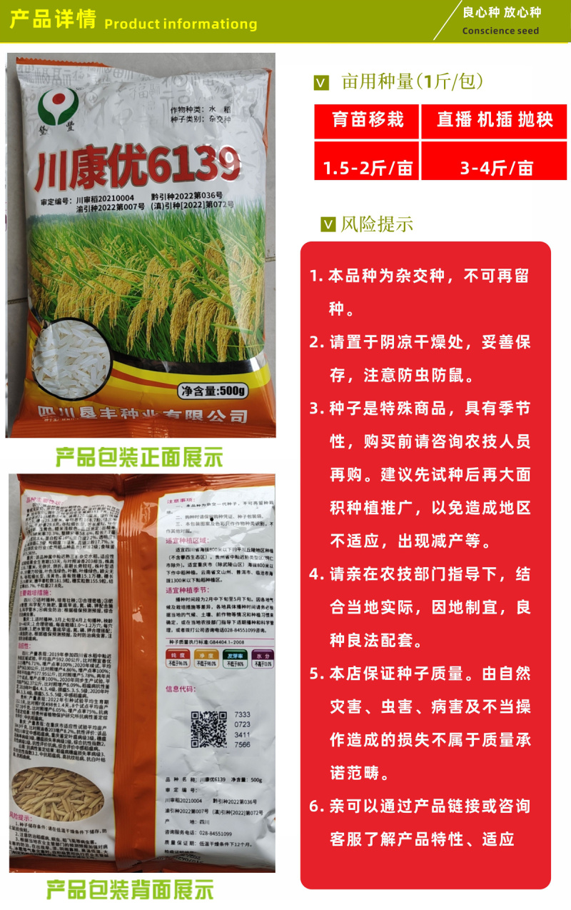 杂交水稻种子高产米好吃大穗长粒香型抗性好稻谷种国色天香