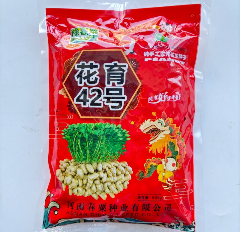 花育42花生种子手工脱壳精选高产抗病薄皮高油花生