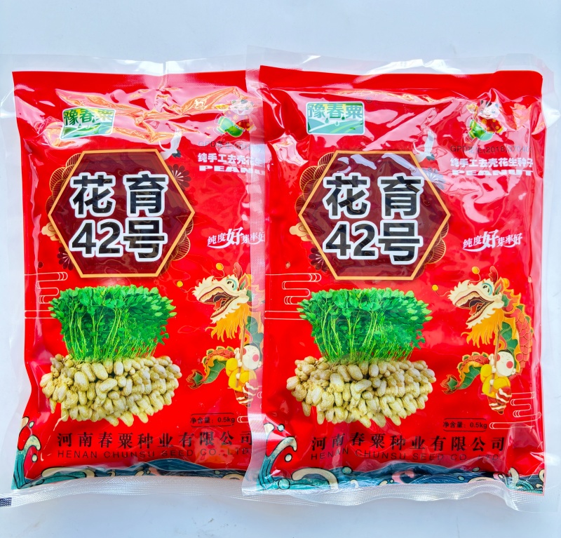 花育42花生种子手工脱壳精选高产抗病薄皮高油花生