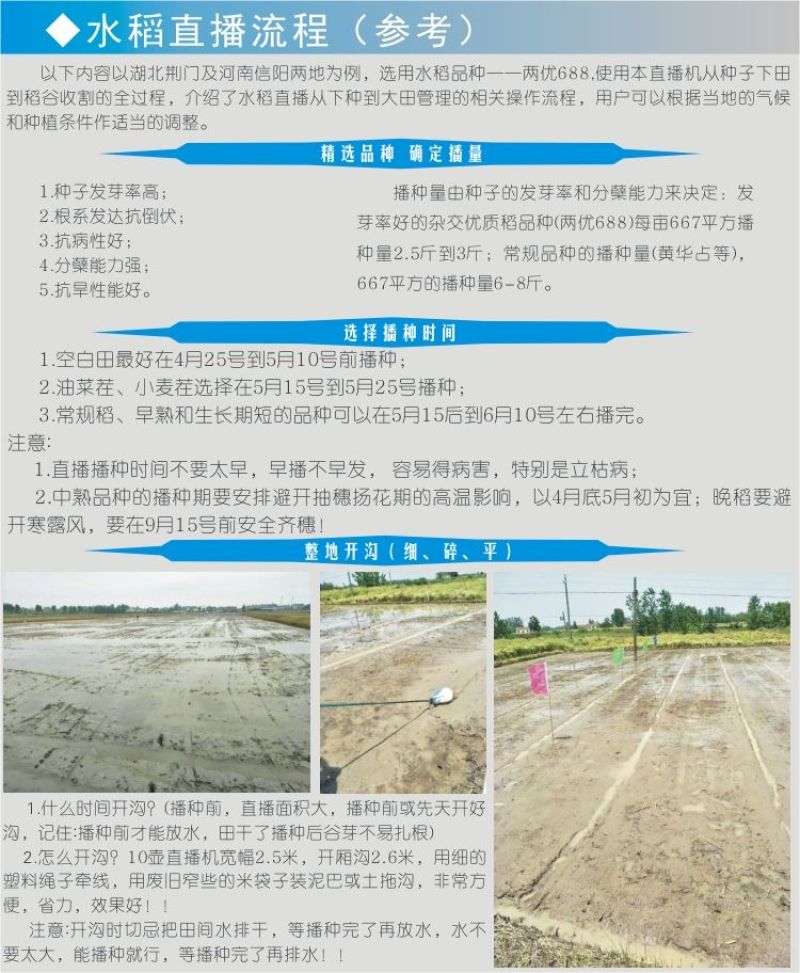 水稻直播机条播穴播点播多功能播种机油菜小麦直播人