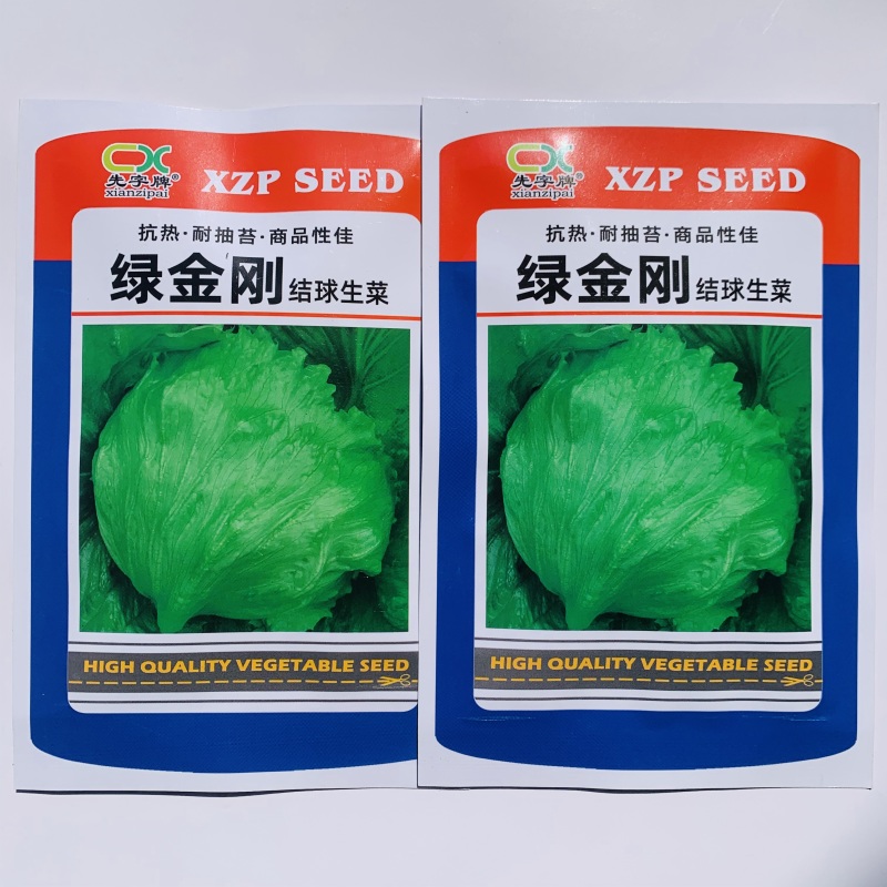 绿金刚结球生菜种子油绿脆嫩杂交抗热耐抽苔圆生菜种籽四季蔬