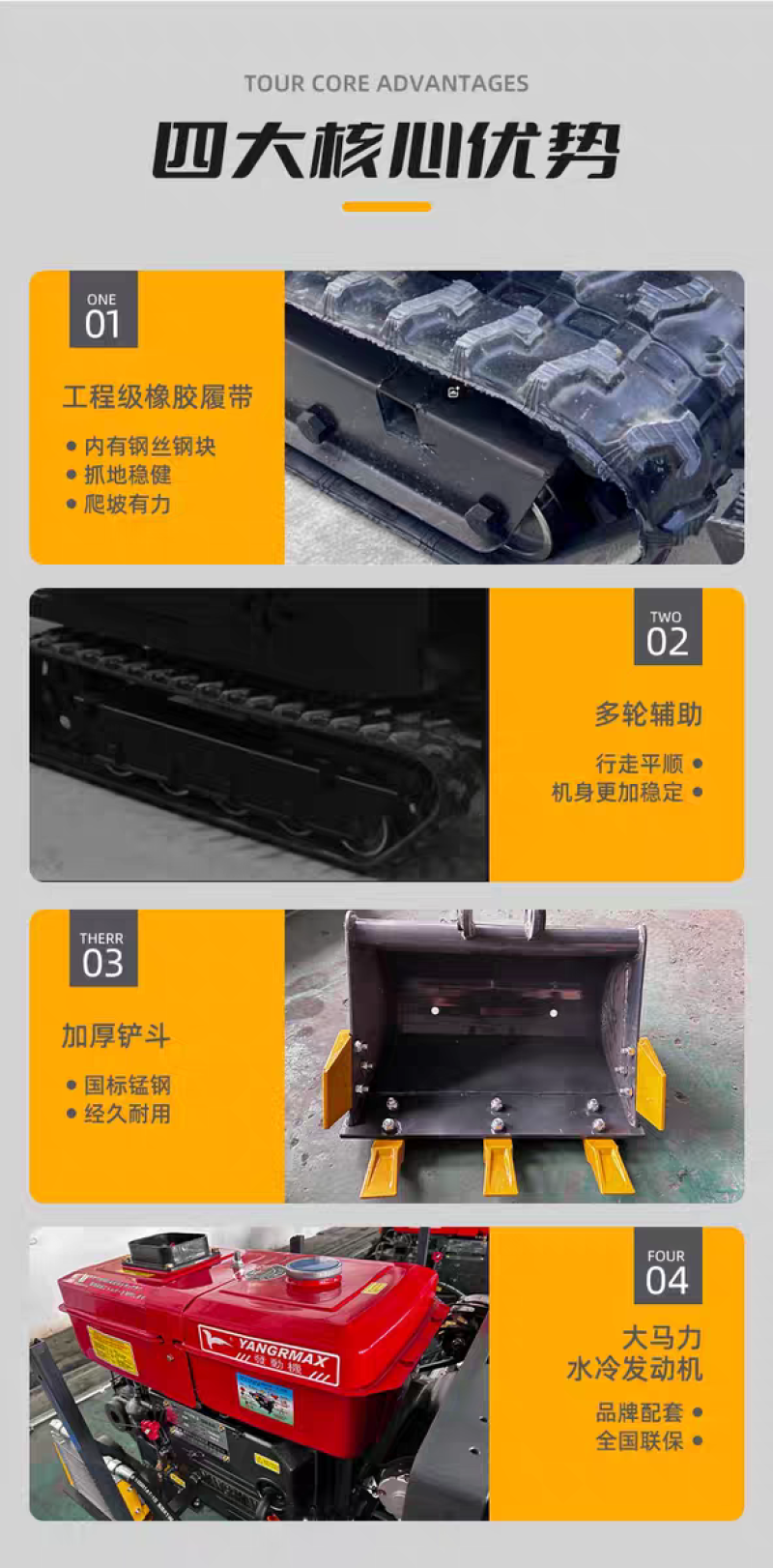 微挖旋耕一体机室内微挖小型挖掘机。勾机旋耕机犁地